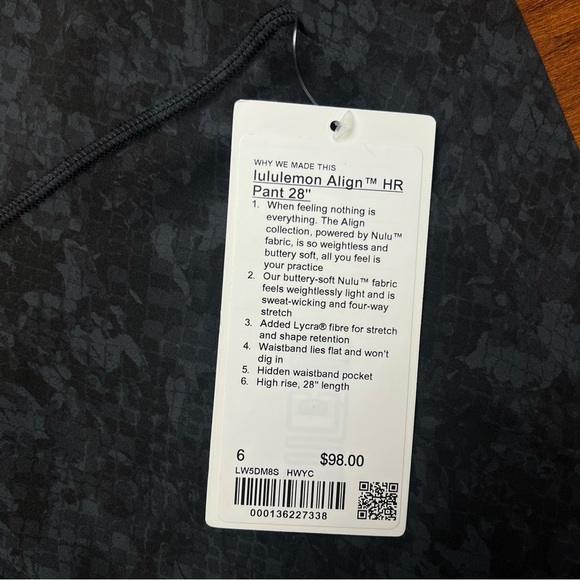 Lululemon Align High-Rise Pant 28"
Hideaway Camo Deep Coal Multi - Picture 5 of 5